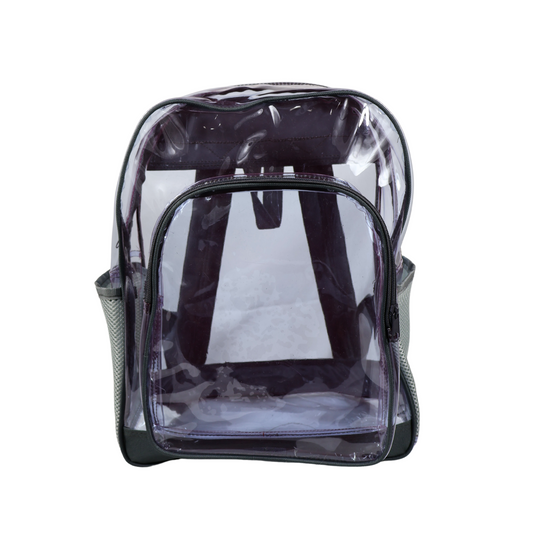 Mochila Transparente Modelo Mediano- Gris