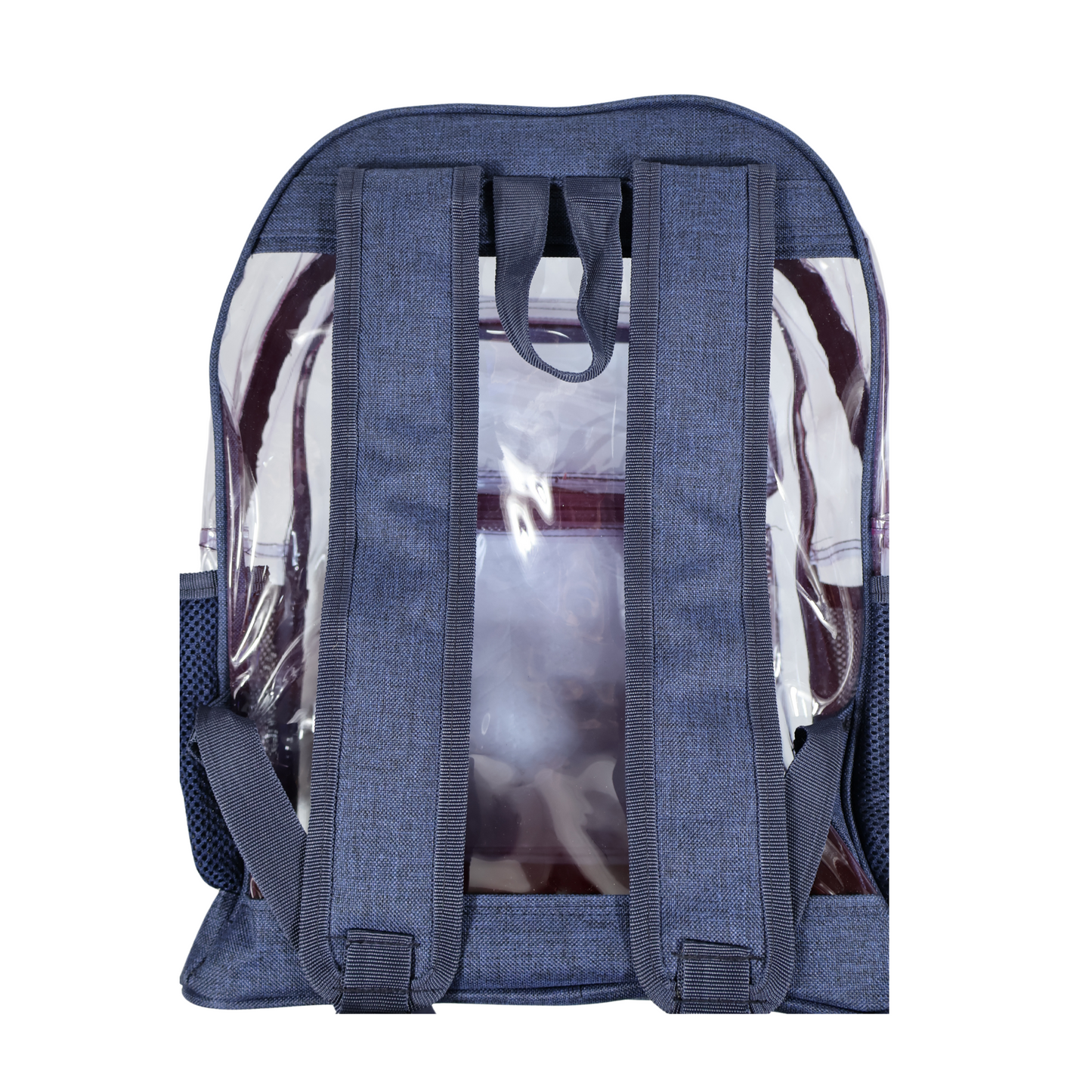 Mochila Transparente Lino Reforzada - Azul Marino