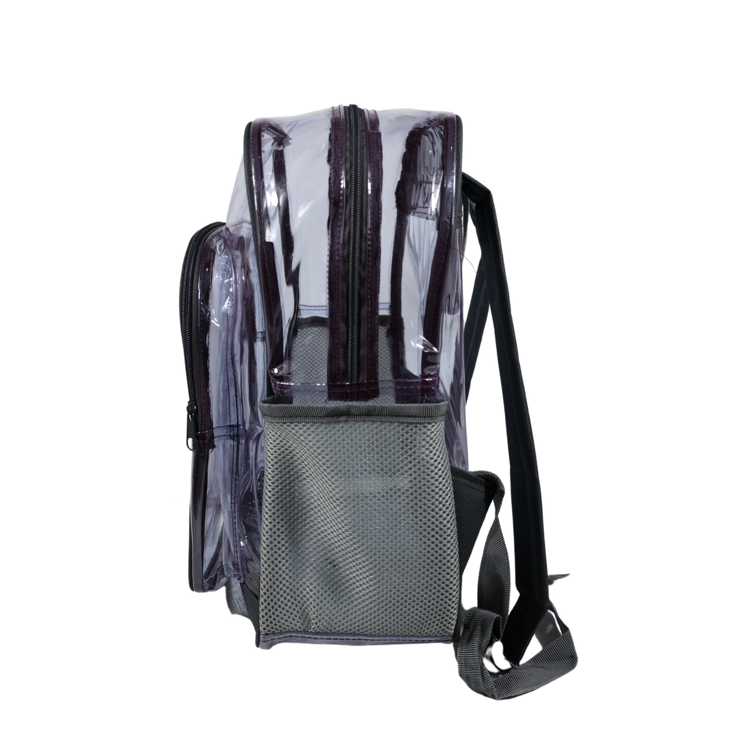 Mochila Transparente Modelo Mediano- Gris