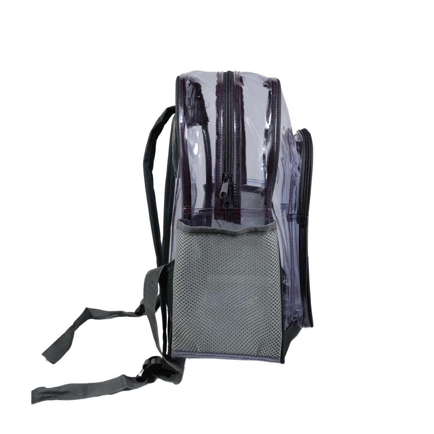 Mochila Transparente Modelo Mediano- Gris