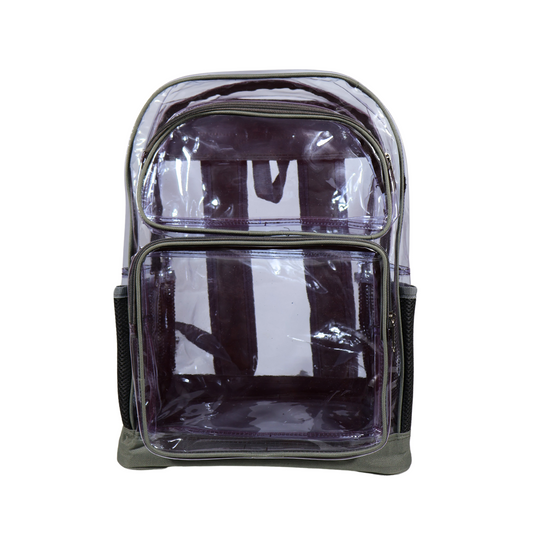 Mochila Transparente Jumbo Reforzada- Gris