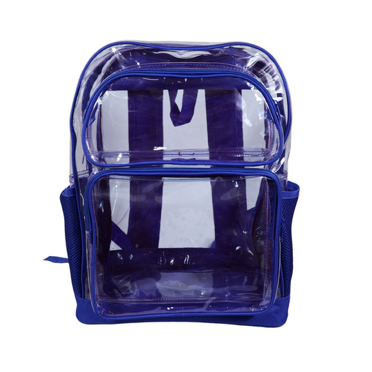 Mochila Transparente Jumbo Reforzada - Azul Rey