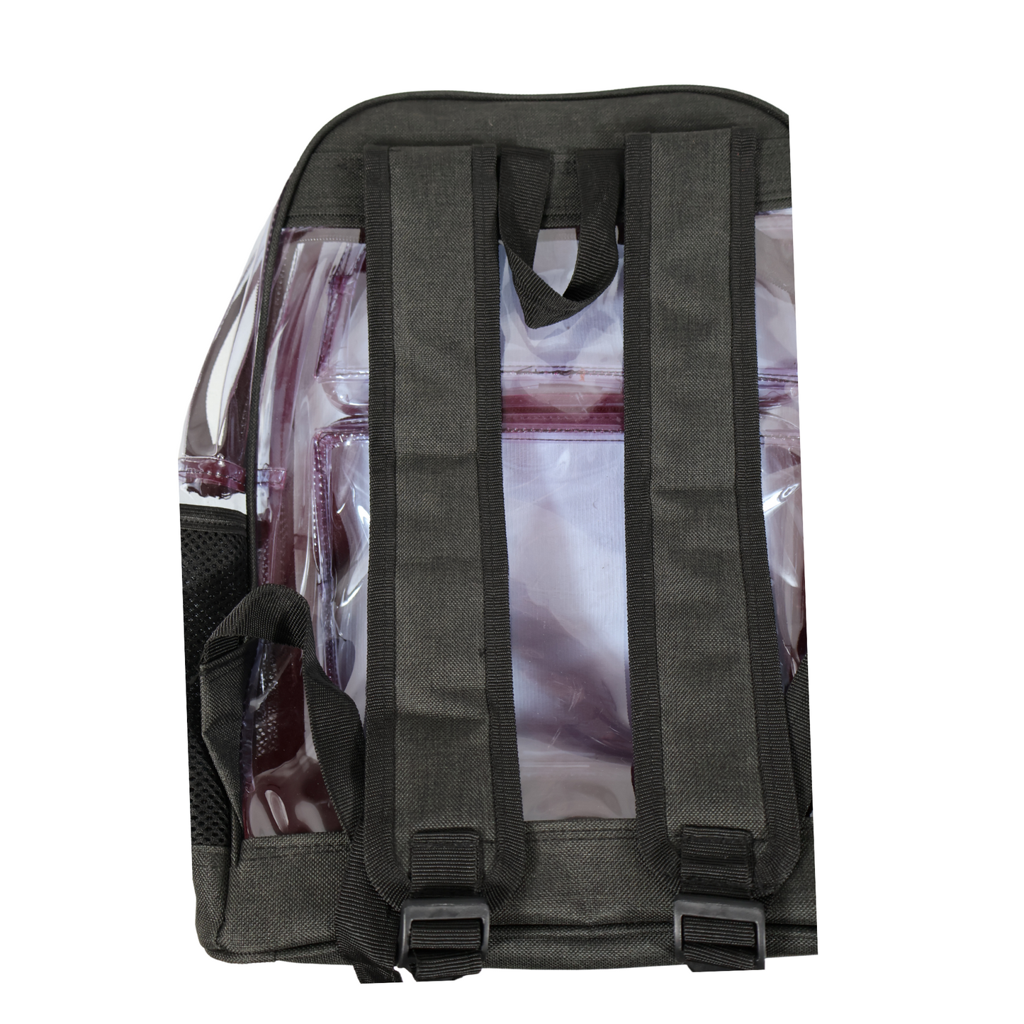 Mochila Transparente Lino Reforzada - Negro