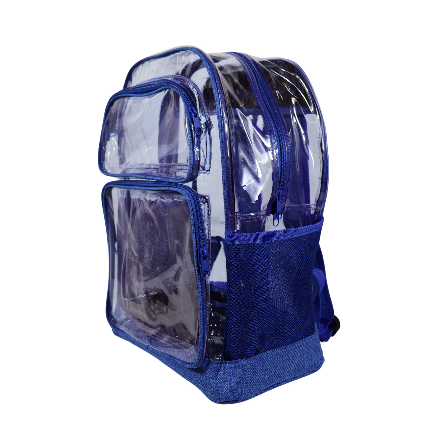Mochila Transparente Lino Reforzada - Azul Rey