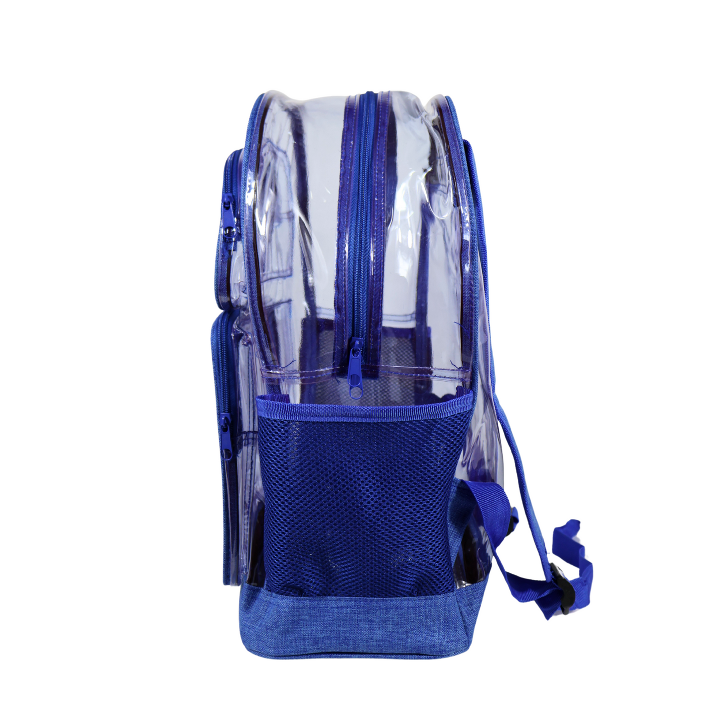 Mochila Transparente Lino Reforzada - Azul Rey
