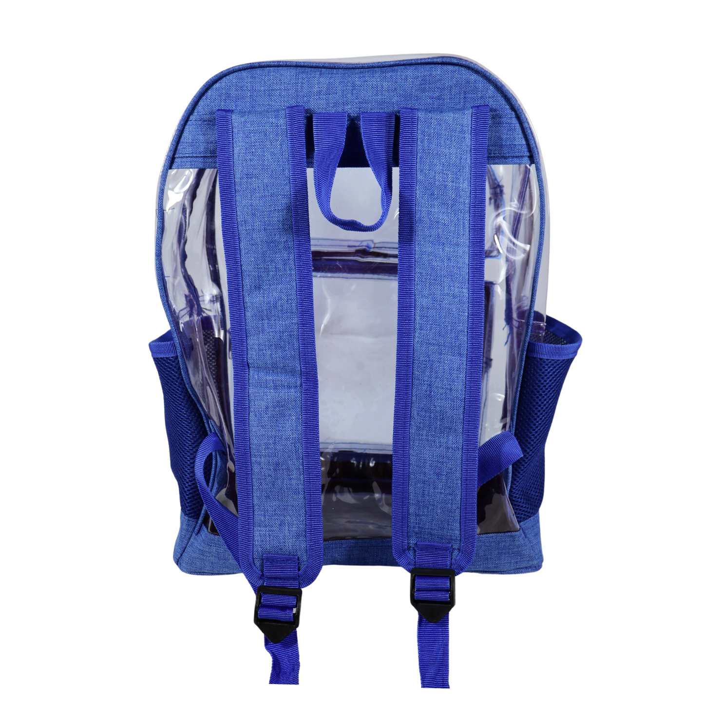 Mochila Transparente Lino Reforzada - Azul Rey