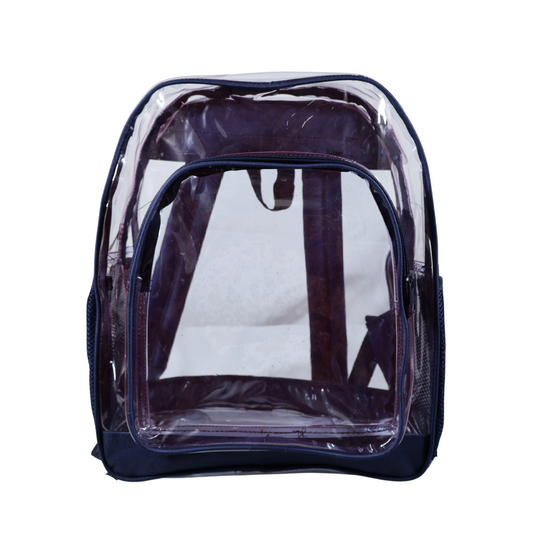 Mochila Transparente Modelo Mediano - Azul Marino