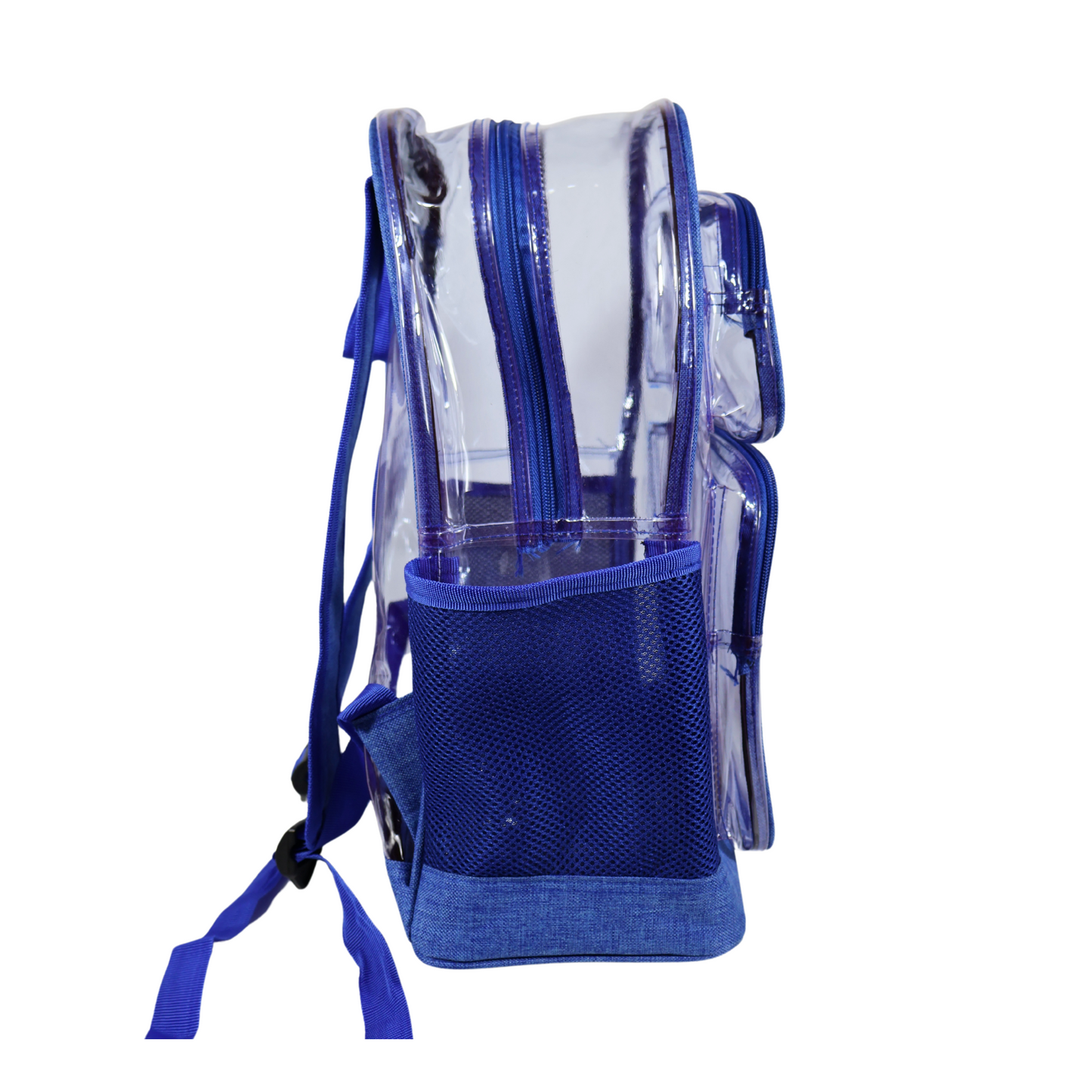 Mochila Transparente Lino Reforzada - Azul Rey