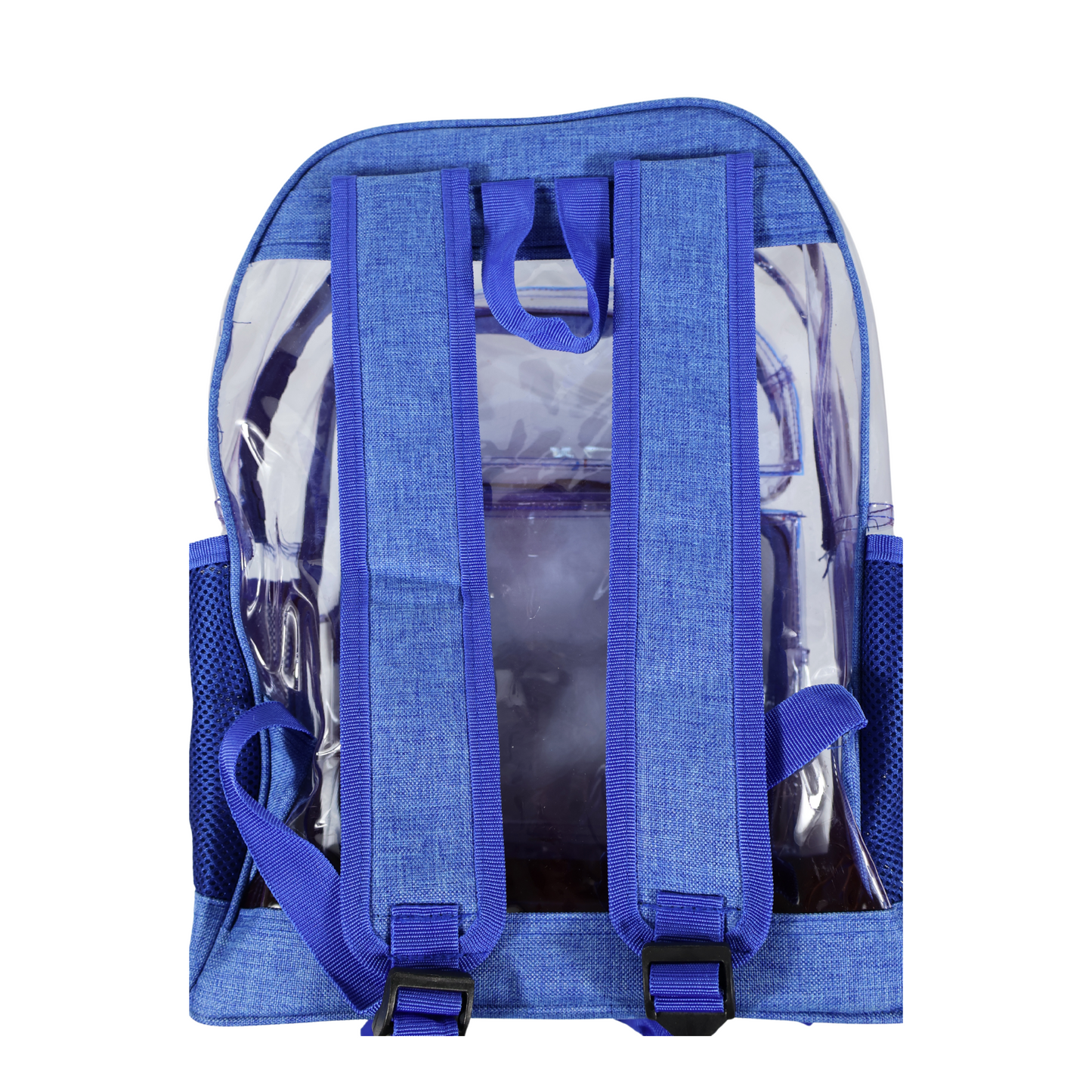 Mochila Transparente Lino Reforzada - Azul Rey