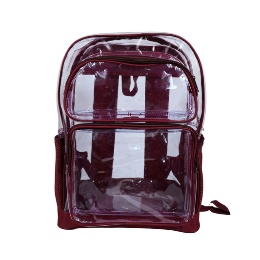 Mochila Transparente Jumbo Reforzada- Rojo