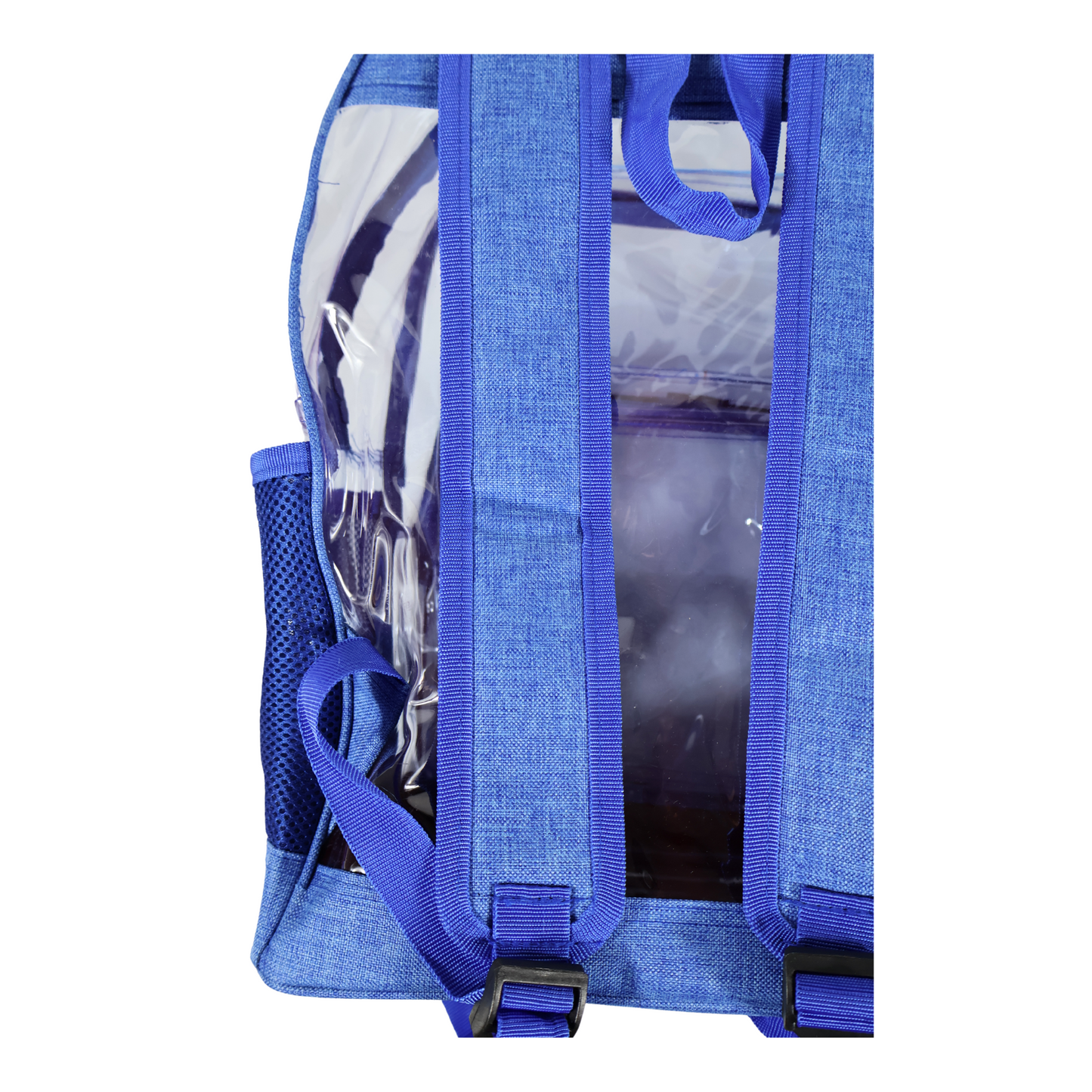 Mochila Transparente Lino Reforzada - Azul Rey