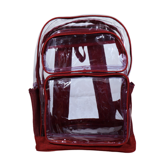 Mochila Transparente Lino Reforzada - Rojo