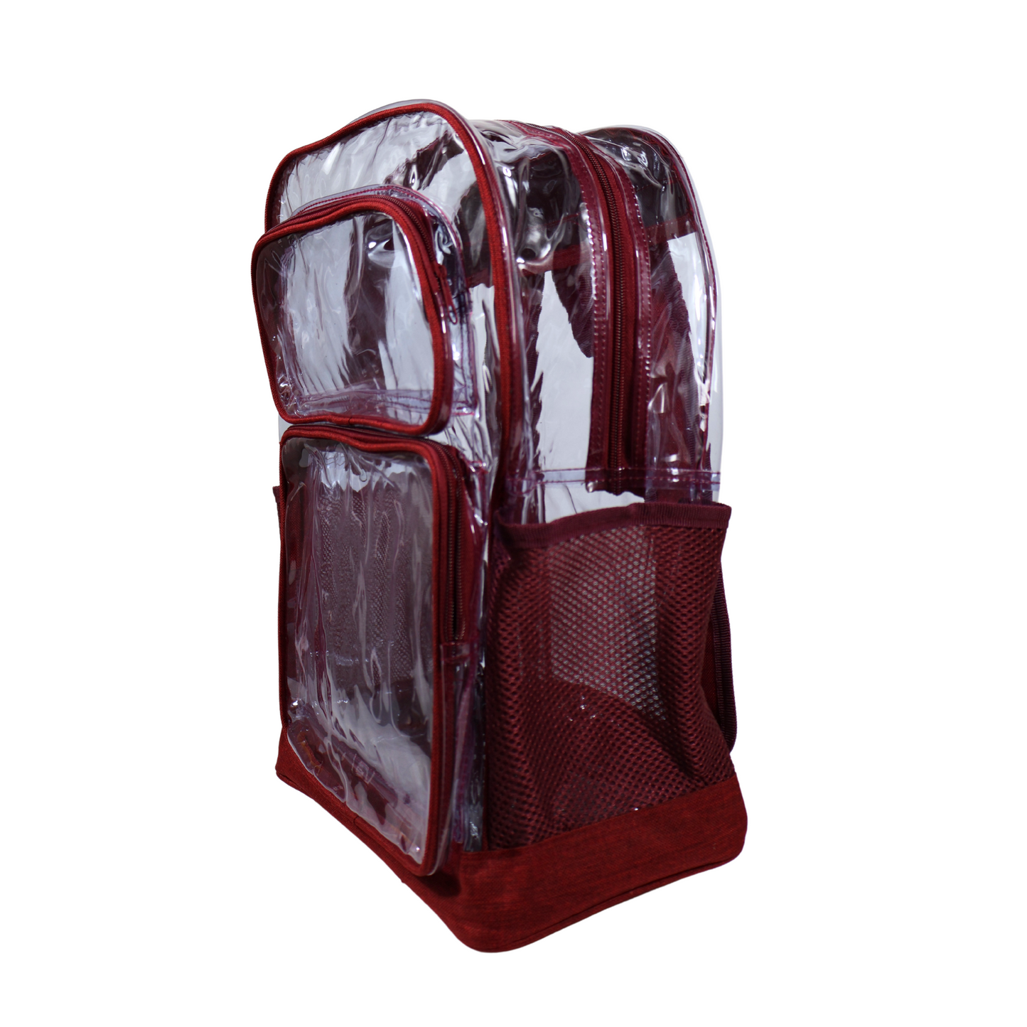 Mochila Transparente Lino Reforzada - Rojo