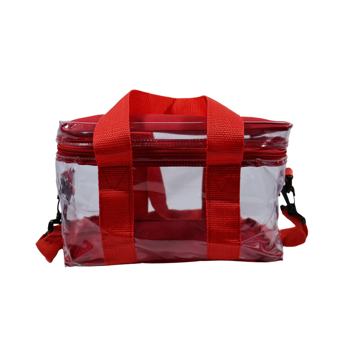 Lonchera Transparente Reforzada – Rojo