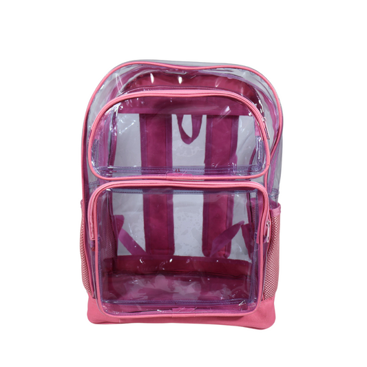 Mochila Transparente Jumbo Reforzada - Rosa