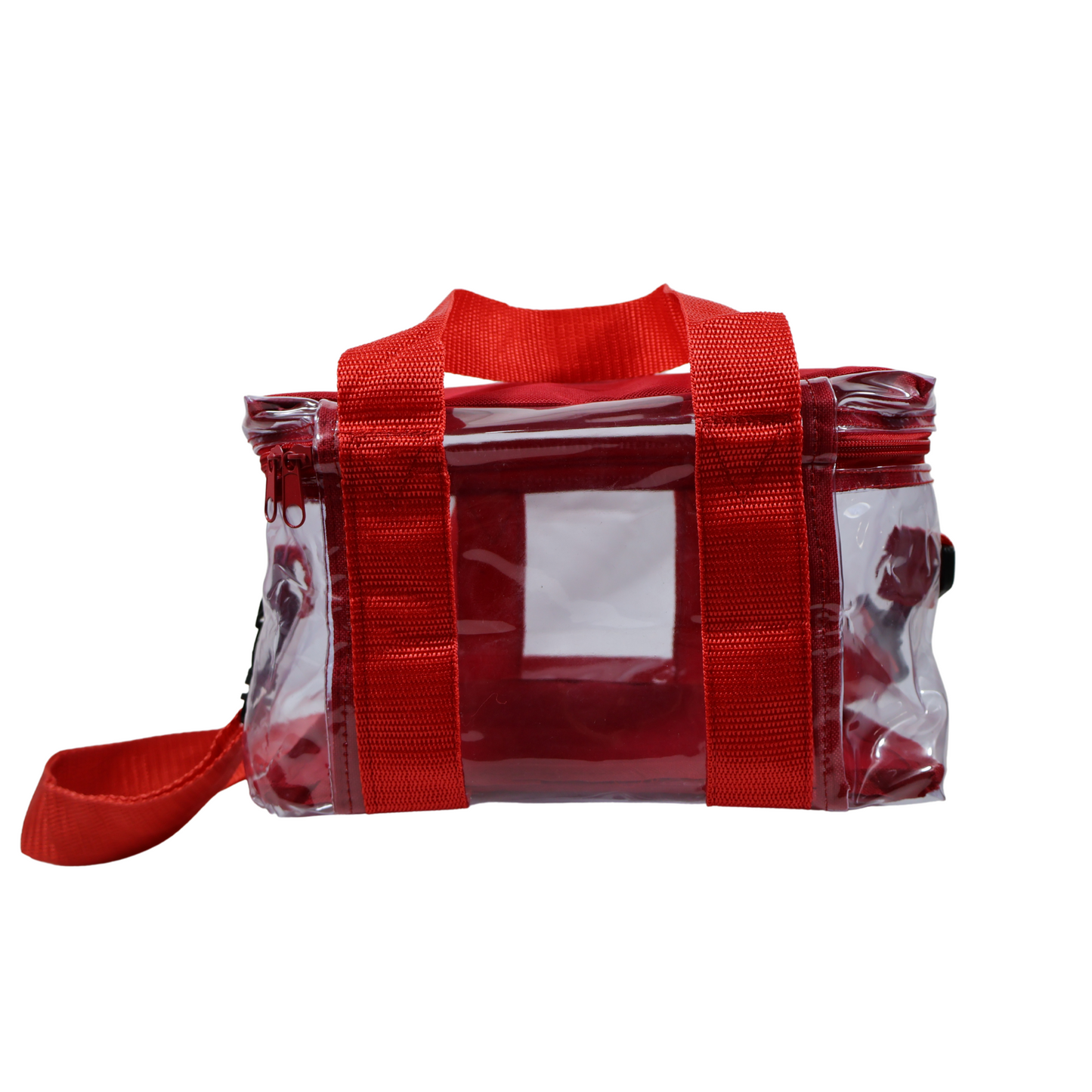 Lonchera Transparente Reforzada – Rojo