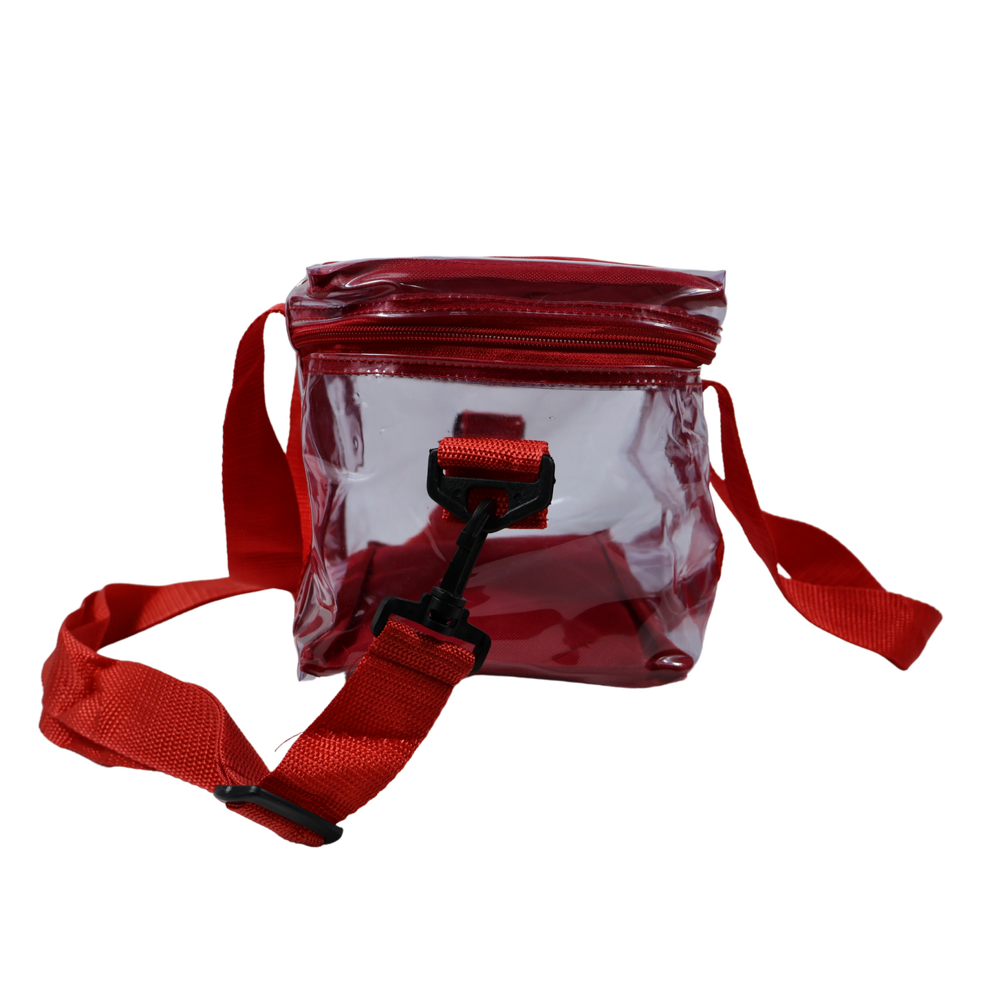 Lonchera Transparente Reforzada – Rojo