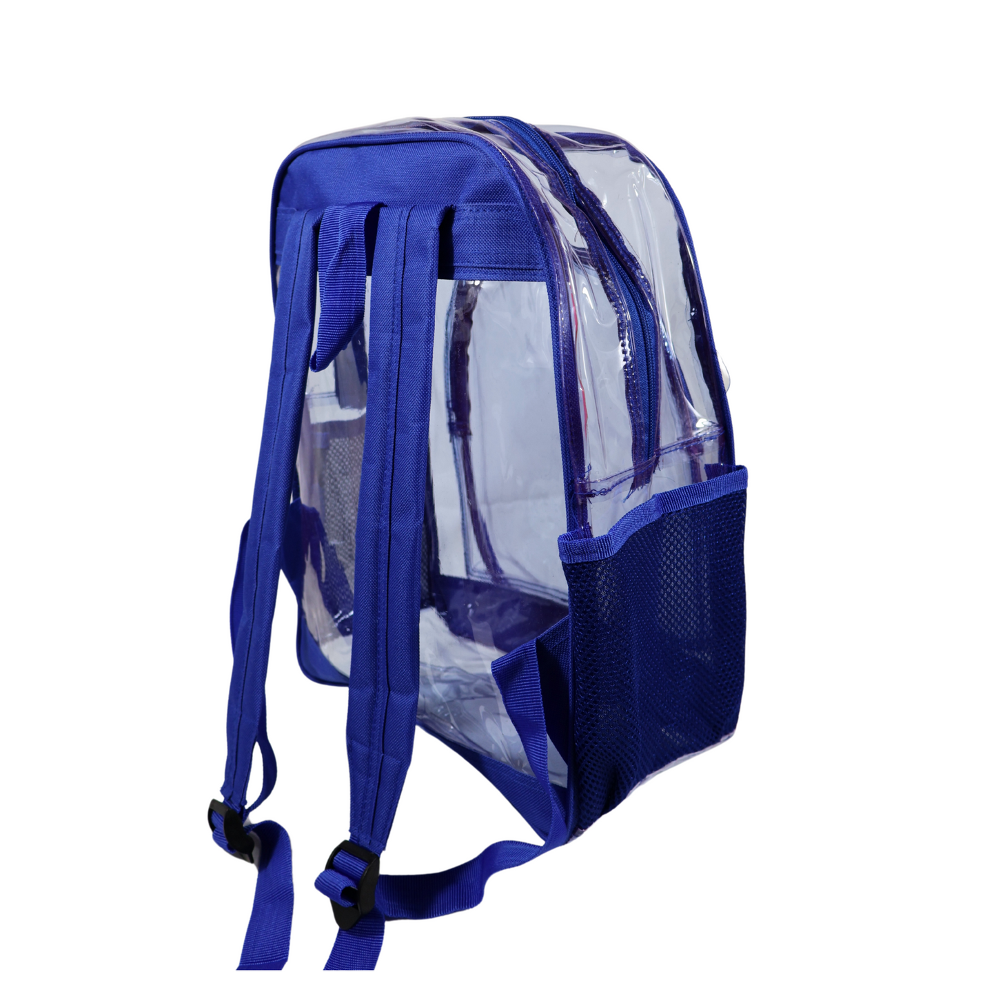Mochila Transparente Modelo Normal - Azul Rey