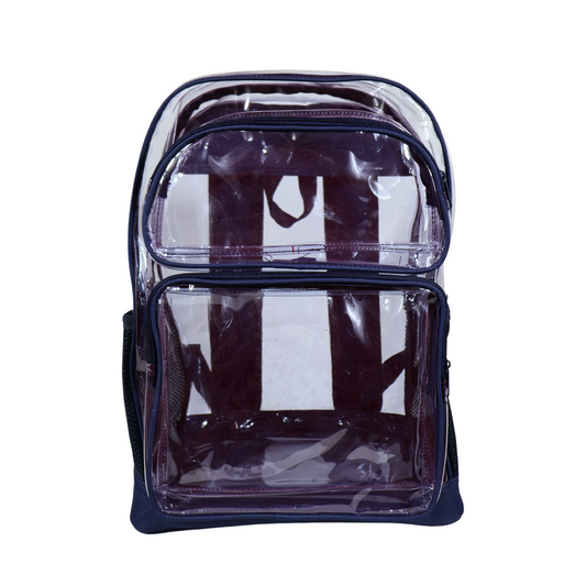 Mochila Transparente Jumbo Reforzada - Azul Marino