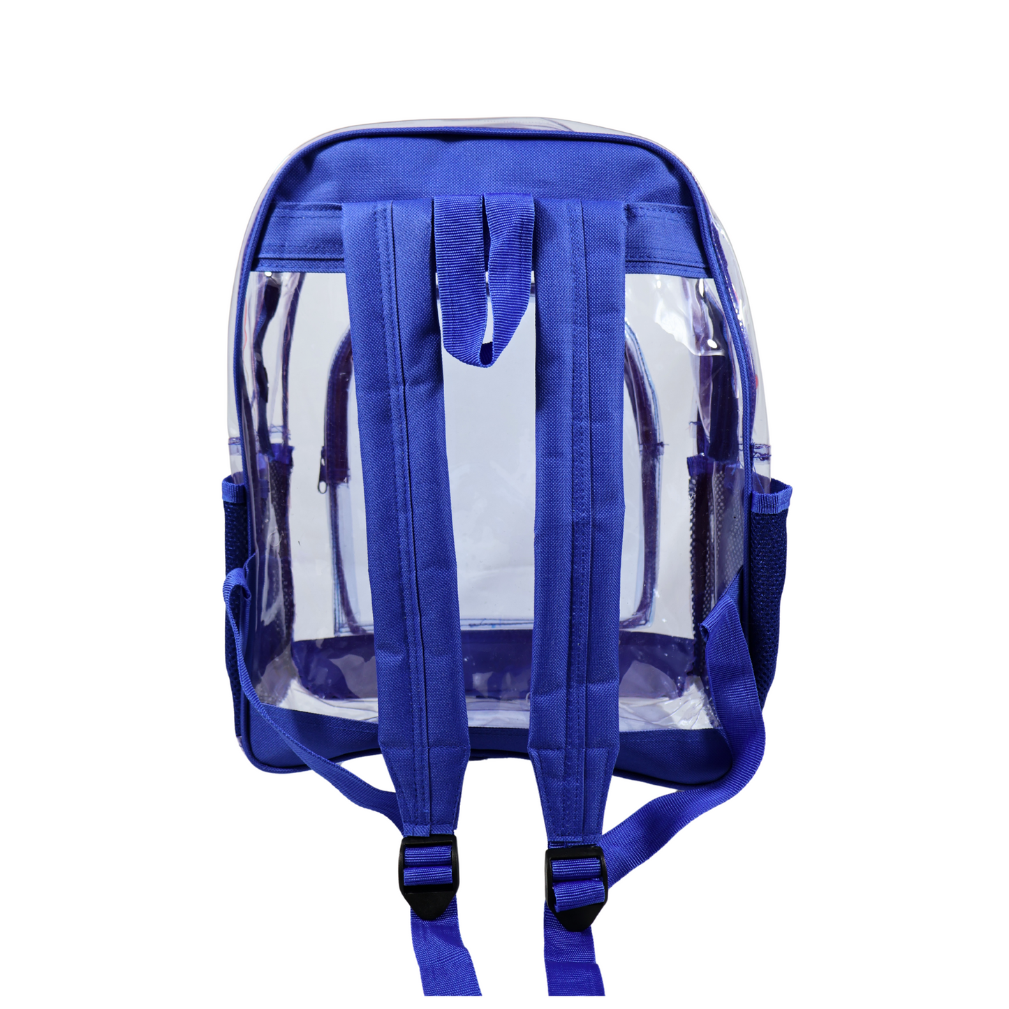 Mochila Transparente Modelo Mediano - Azul Rey