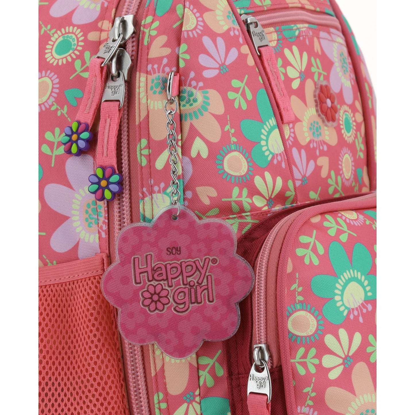Mochila con Ruedas - Happy Girl - Flores - Chenson