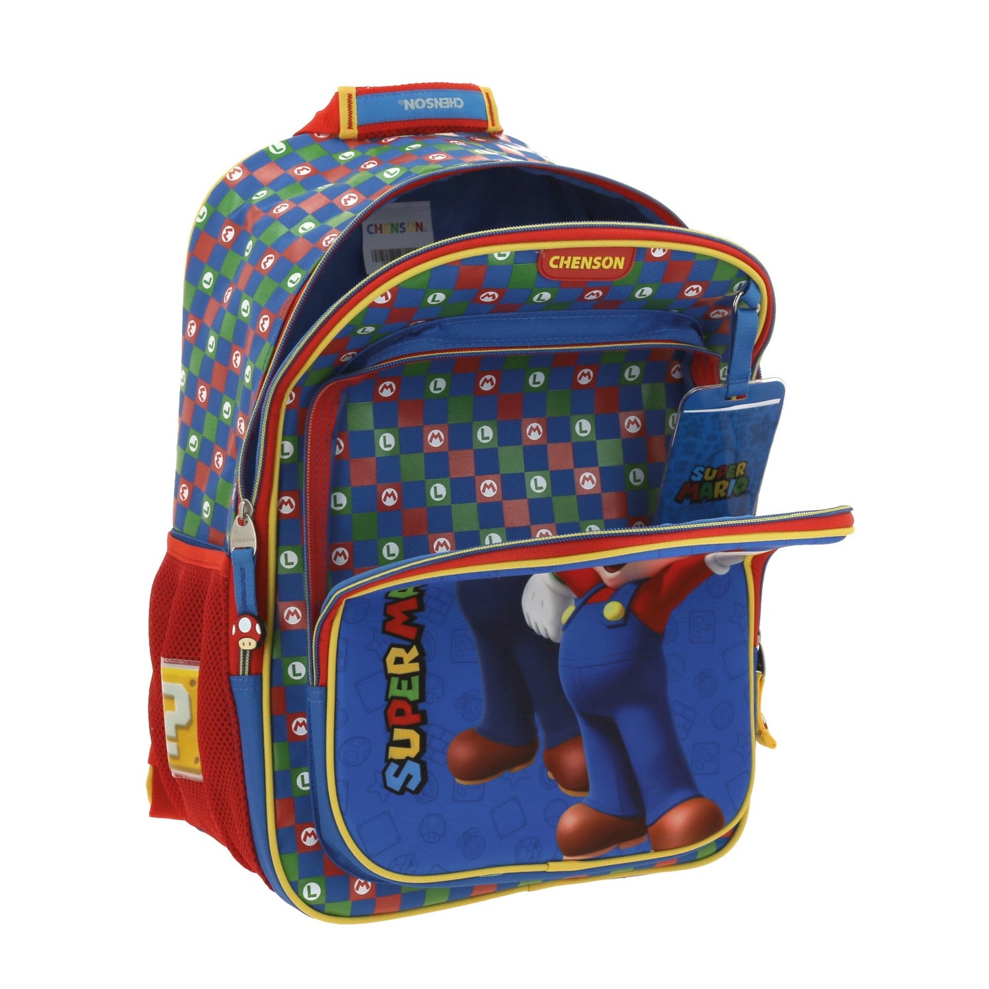 Mochila Escolar Super Mario - Mario y Luigi - Chenson - Azul y Roja