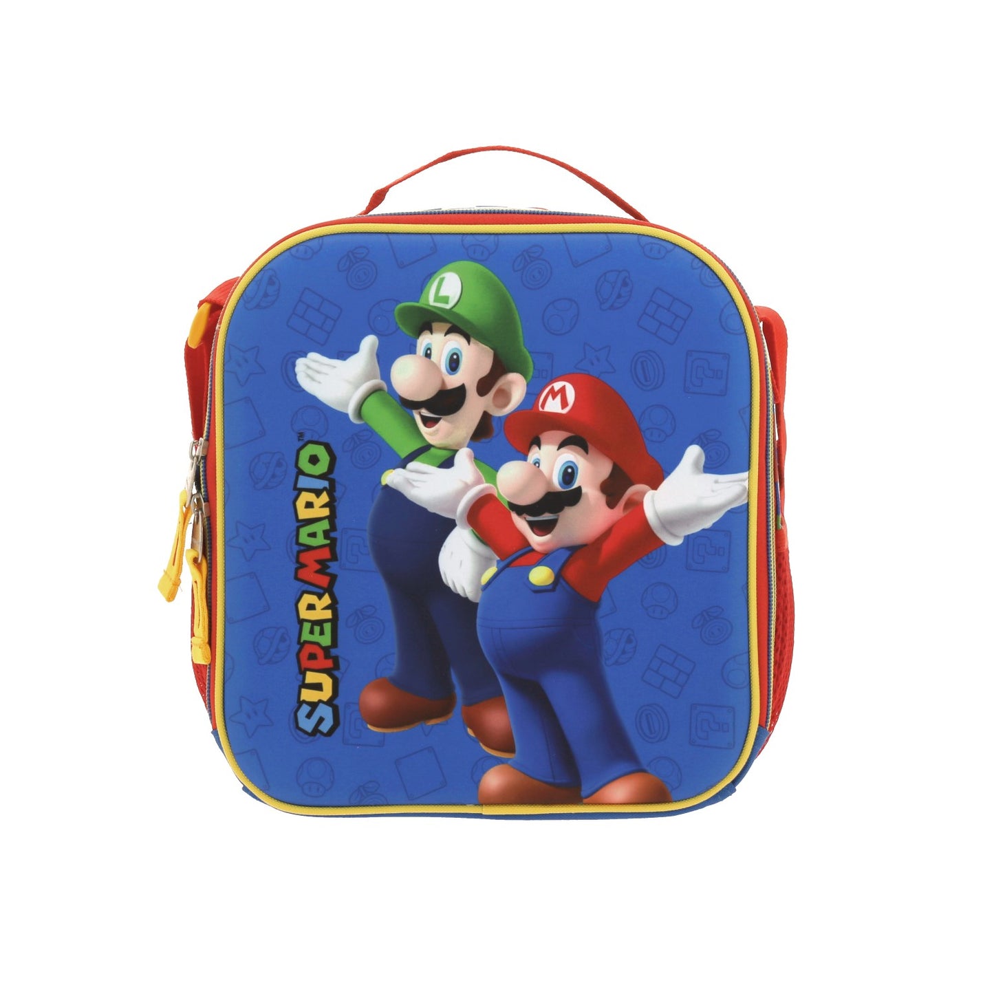 Lonchera Escolar Super Mario - Mario y Luigi - Chenson - Azul y Roja