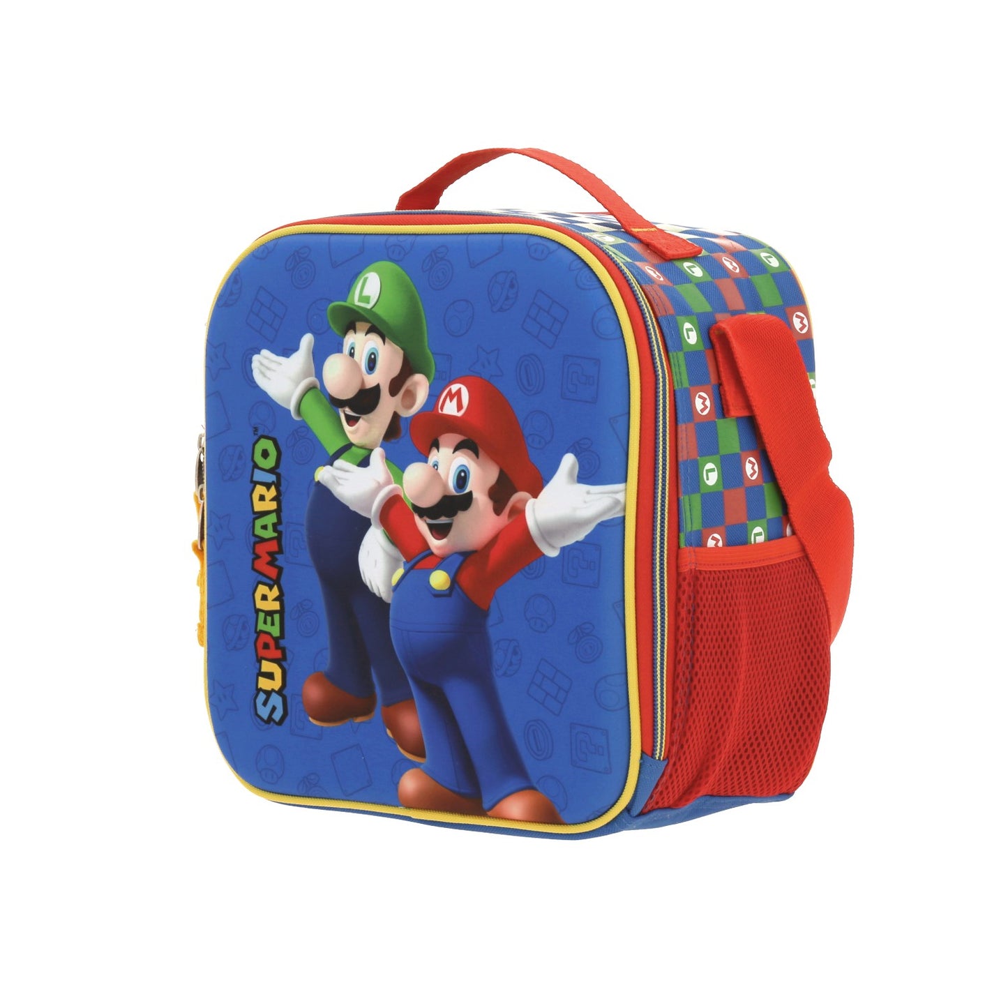 Lonchera Escolar Super Mario - Mario y Luigi - Chenson - Azul y Roja
