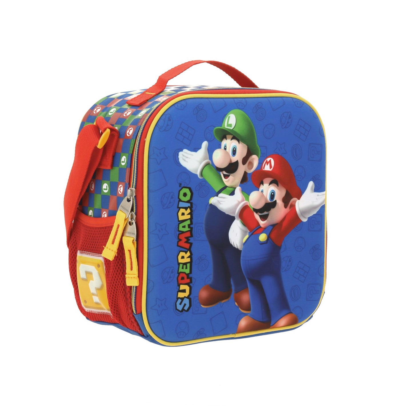 Lonchera Escolar Super Mario - Mario y Luigi - Chenson - Azul y Roja