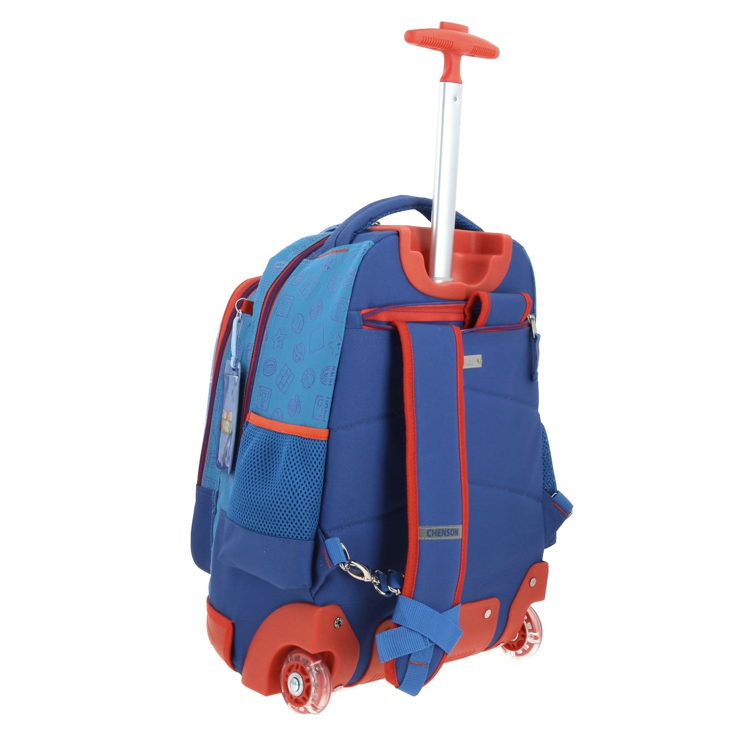 Mochila con Ruedas Super Mario -Chenson - Azul y Roja