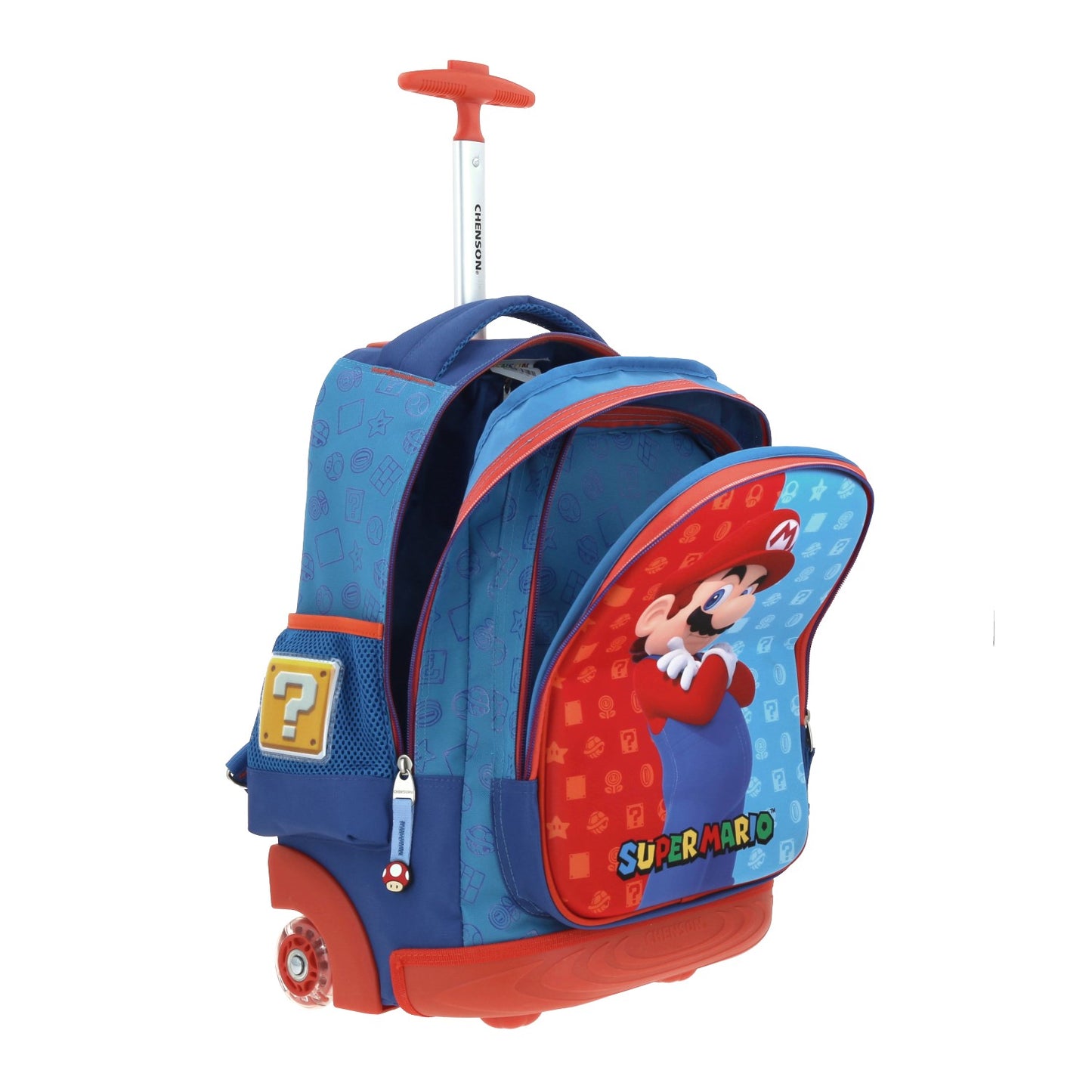 Mochila con Ruedas Super Mario -Chenson - Azul y Roja