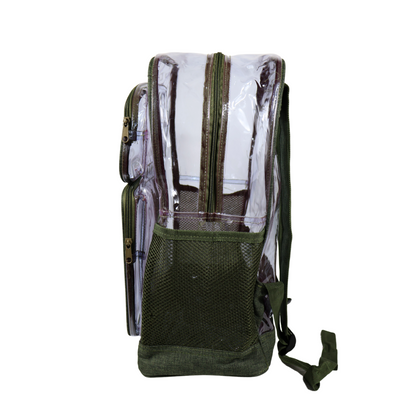 Mochila Transparente Lino Reforzada - Verde