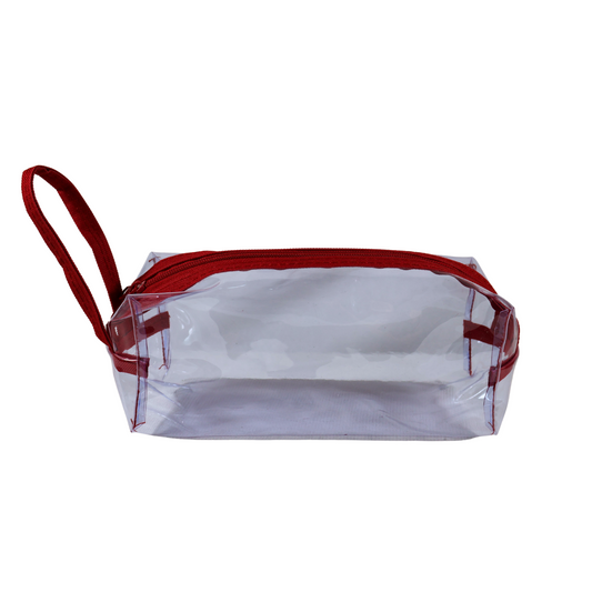 Lapicera Transparente Reforzada – Rojo