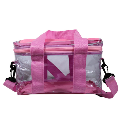 Lonchera Transparente Reforzada – Rosa Pastel