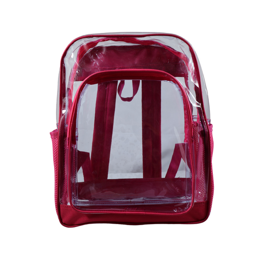 Mochila Transparente Modelo Mediano - Fucsia