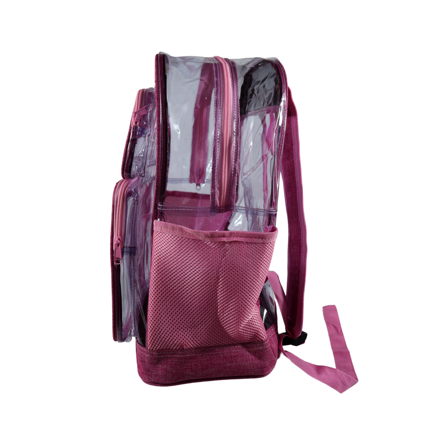 Mochila Transparente Lino Reforzada - Rosa