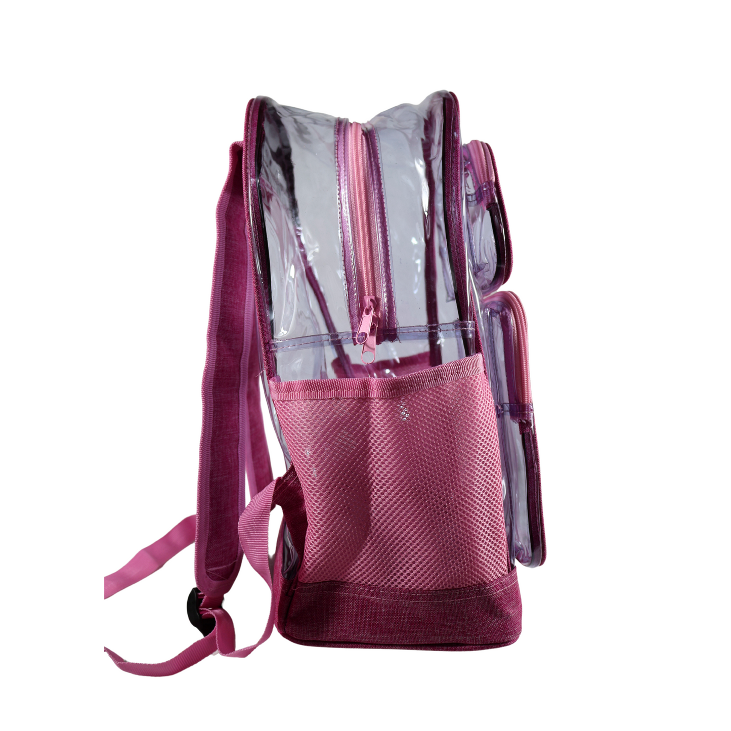 Mochila Transparente Lino Reforzada - Rosa