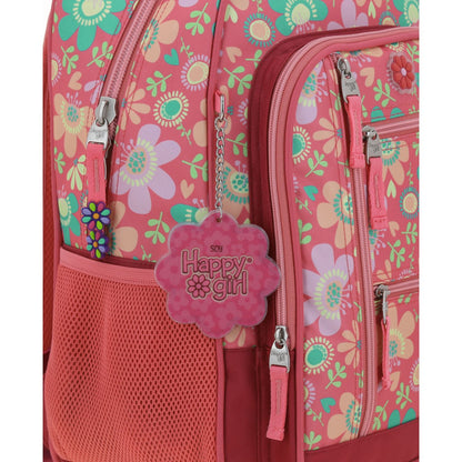 Mochila - Happy Girl - Flores - Chenson