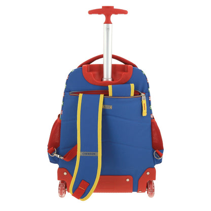 Mochila con Ruedas Super Mario - Mario y Luigi - Chenson - Azul y Roja