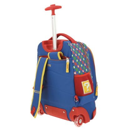 Mochila con Ruedas Super Mario - Mario y Luigi - Chenson - Azul y Roja