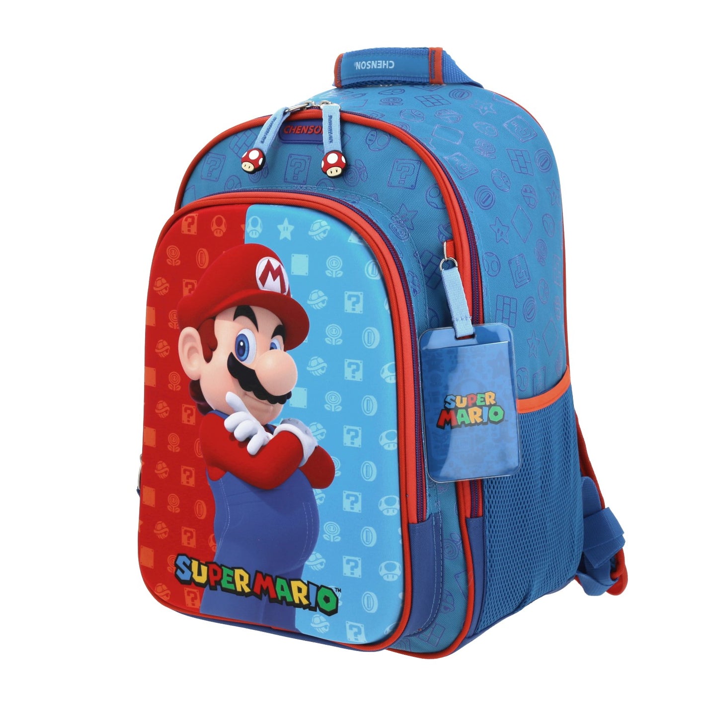 Mochila Escolar Super Mario - Chenson - Azul y Roja