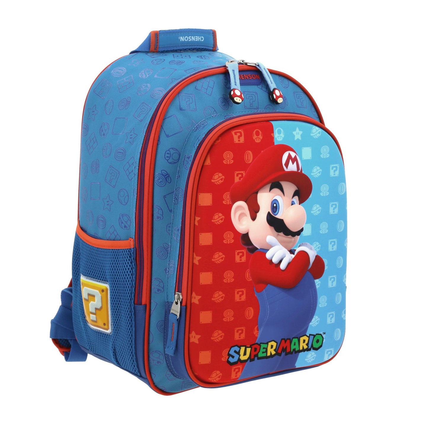 Mochila Escolar Super Mario - Chenson - Azul y Roja