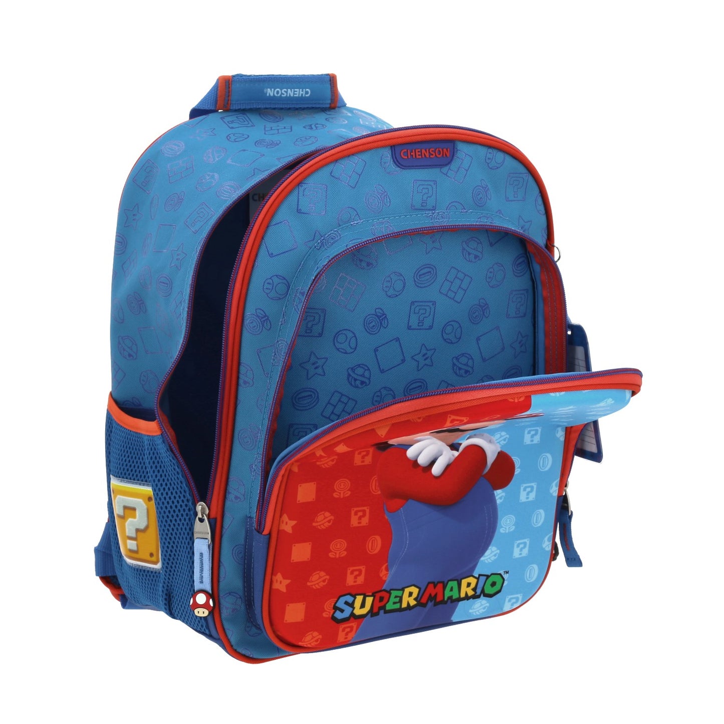 Mochila Escolar Super Mario - Chenson - Azul y Roja