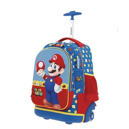 Mochila con Ruedas Super Mario - Mario & Toad -Chenson