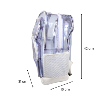 Mochila Transparente Jumbo Reforzada- Blanco