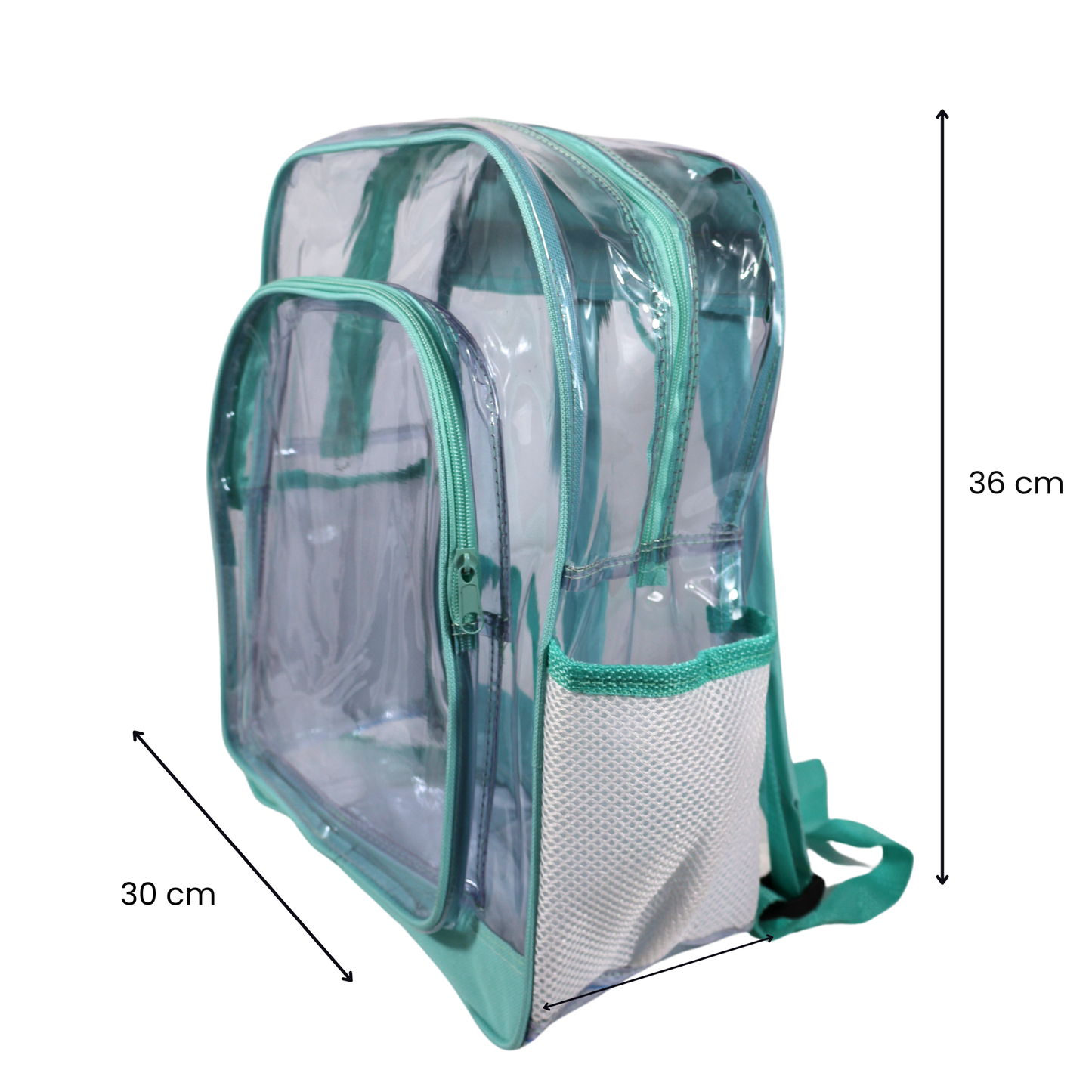 Mochila Transparente Modelo Mediano - Menta